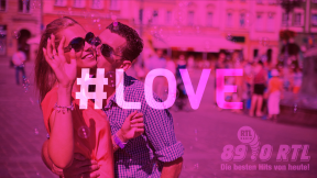 89.0 RTL #Love Logo